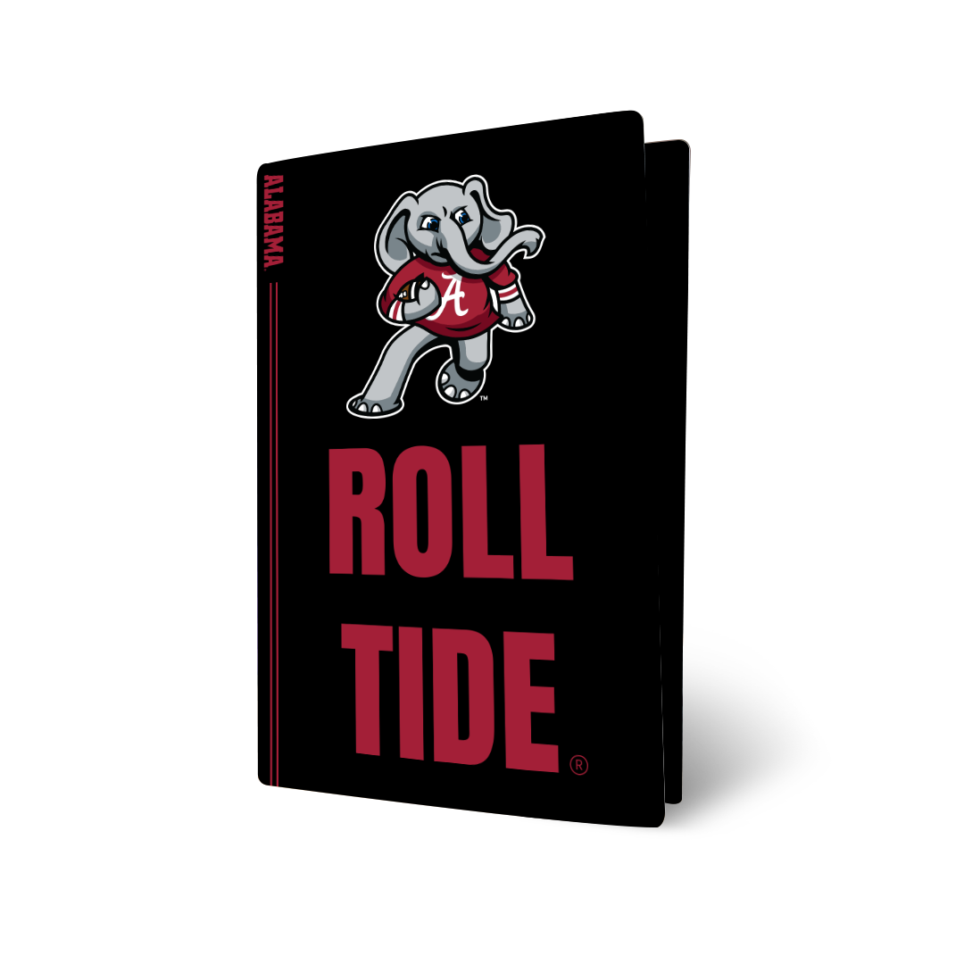 Alabama Black Big Al VarsityWrapz - Console Wrap for PS5 and Xbox by VarsityGripz