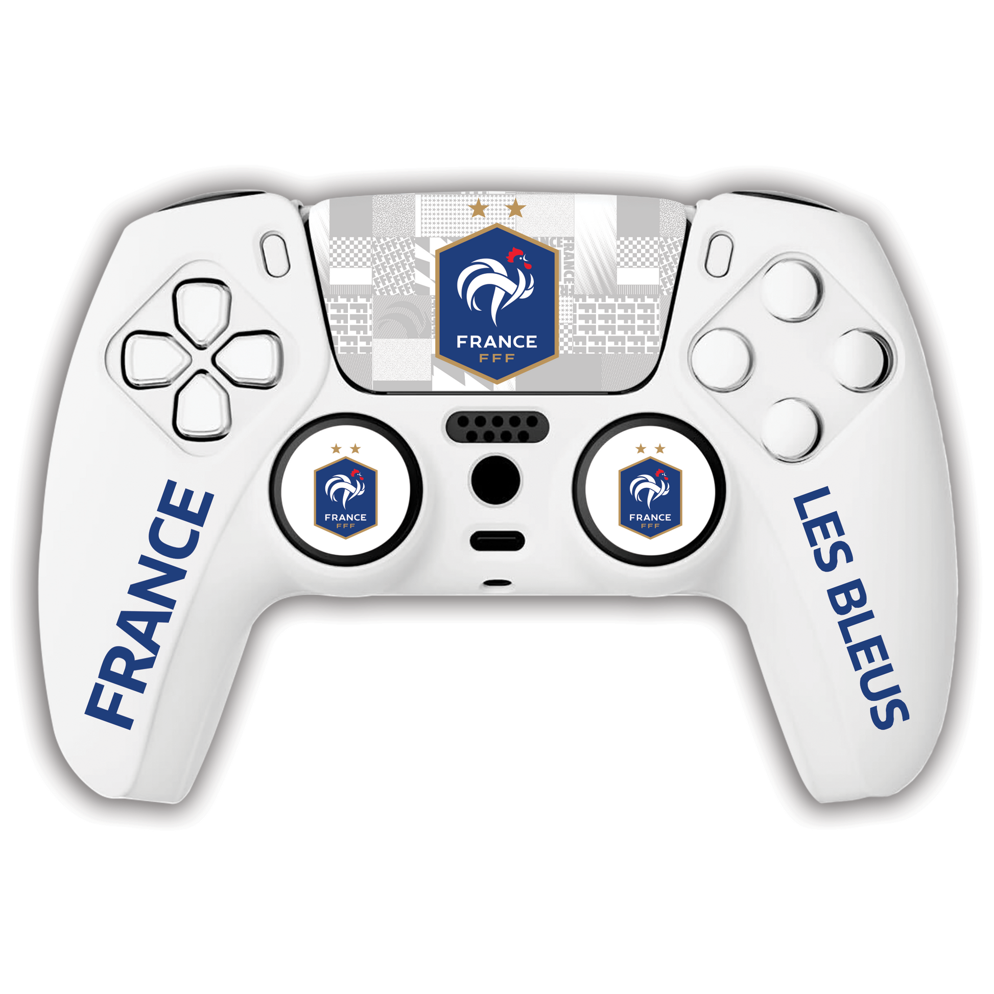France FFF PS5 Controller Starter Kit — White