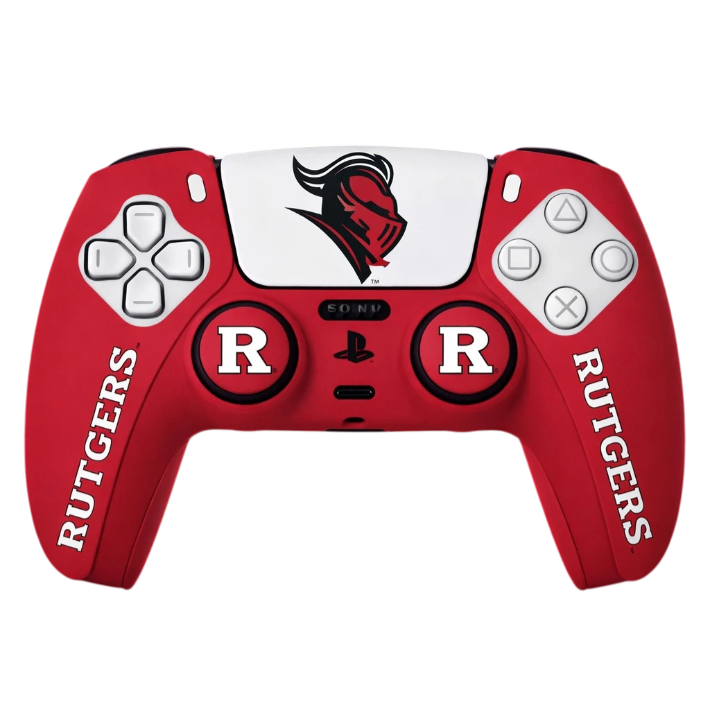 Rutgers Scarlet Knights PS5 Starter Kit - Bundle for PS5 and Xbox by VarsityGripz