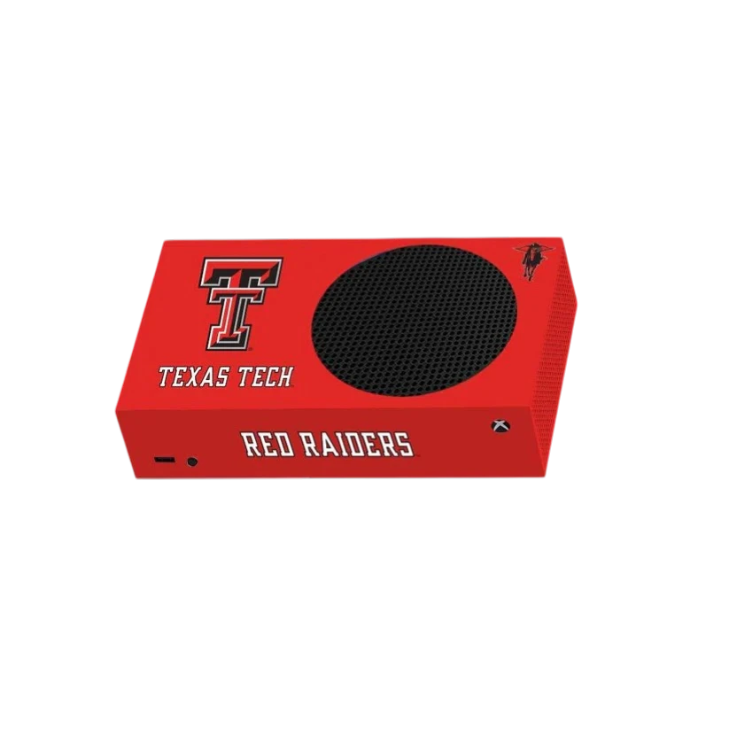 Texas Tech Xbox VarsityWrapz - Close-up of console wrap material