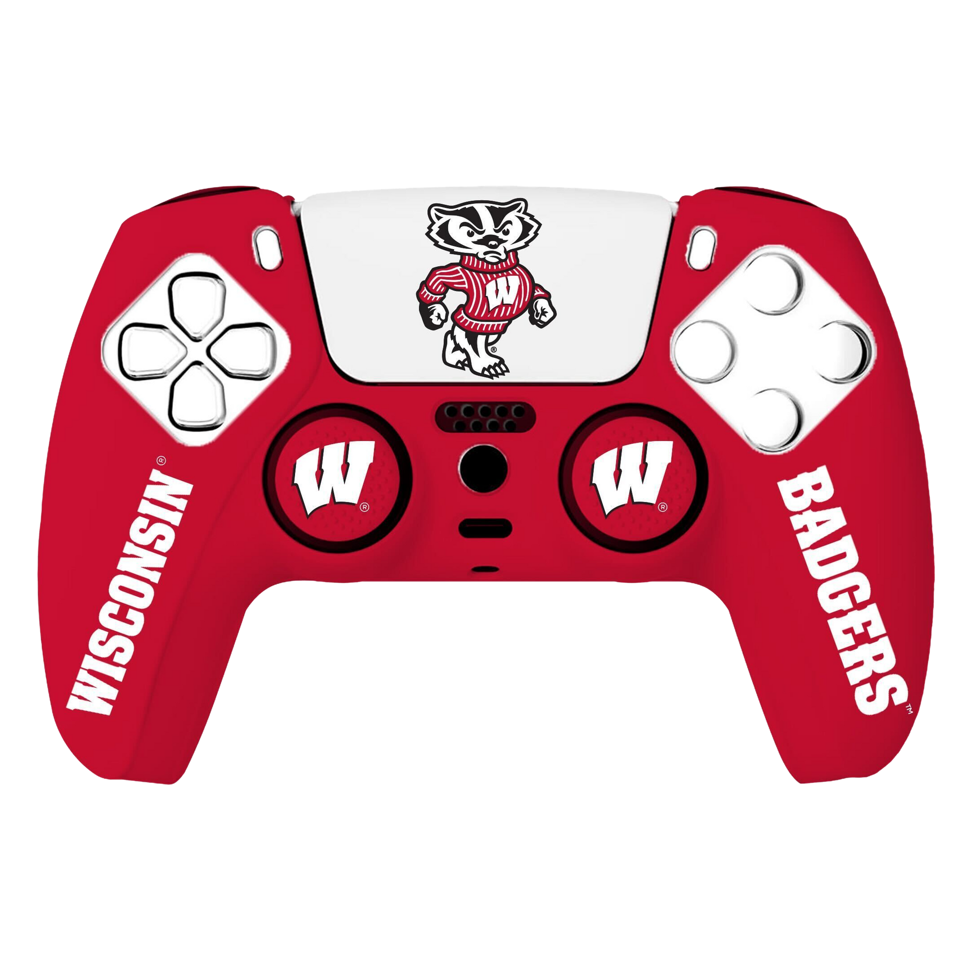 Wisconsin Badgers PS5 Starter Kit - Bundle for PS5 and Xbox by VarsityGripz