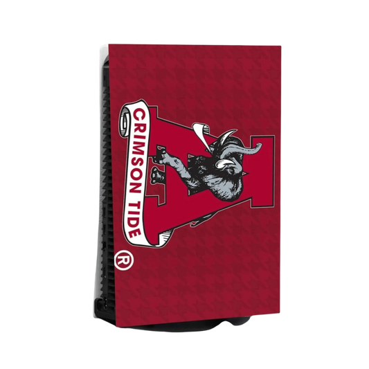 Alabama Red Vintage VarsityWrapz - Console Wrap for PS5 and Xbox by VarsityGripz