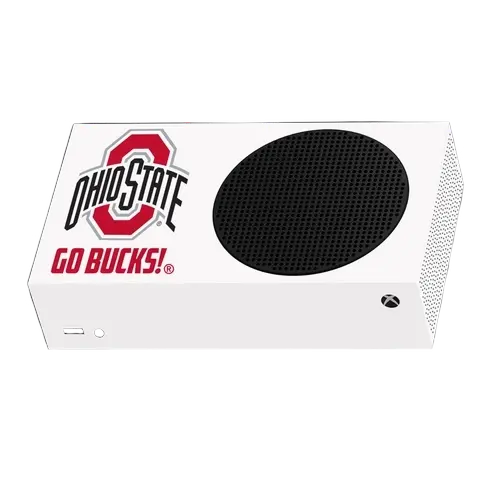 Ohio State Xbox X/S VarsityWrapz - Close-up of console wrap material
