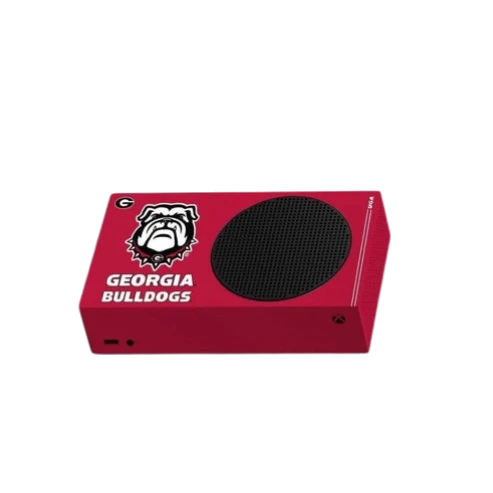 Georgia Bulldogs Xbox X/S VarsityWrapz - Close-up of console wrap material