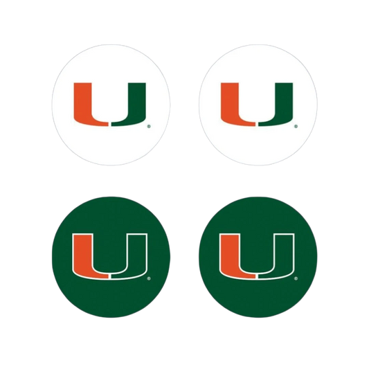 Miami Hurricanes Thumbgripz | Pack of 2 Pairs - Thumb Grips for PS5 and Xbox by VarsityGripz