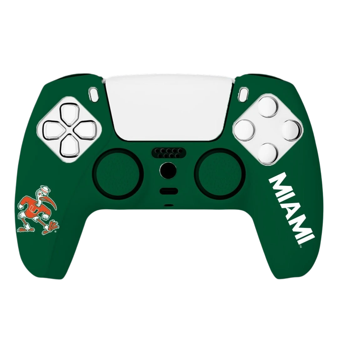 Miami Hurricanes VarsityGripz - Controller Cover for PS5 and Xbox by VarsityGripz