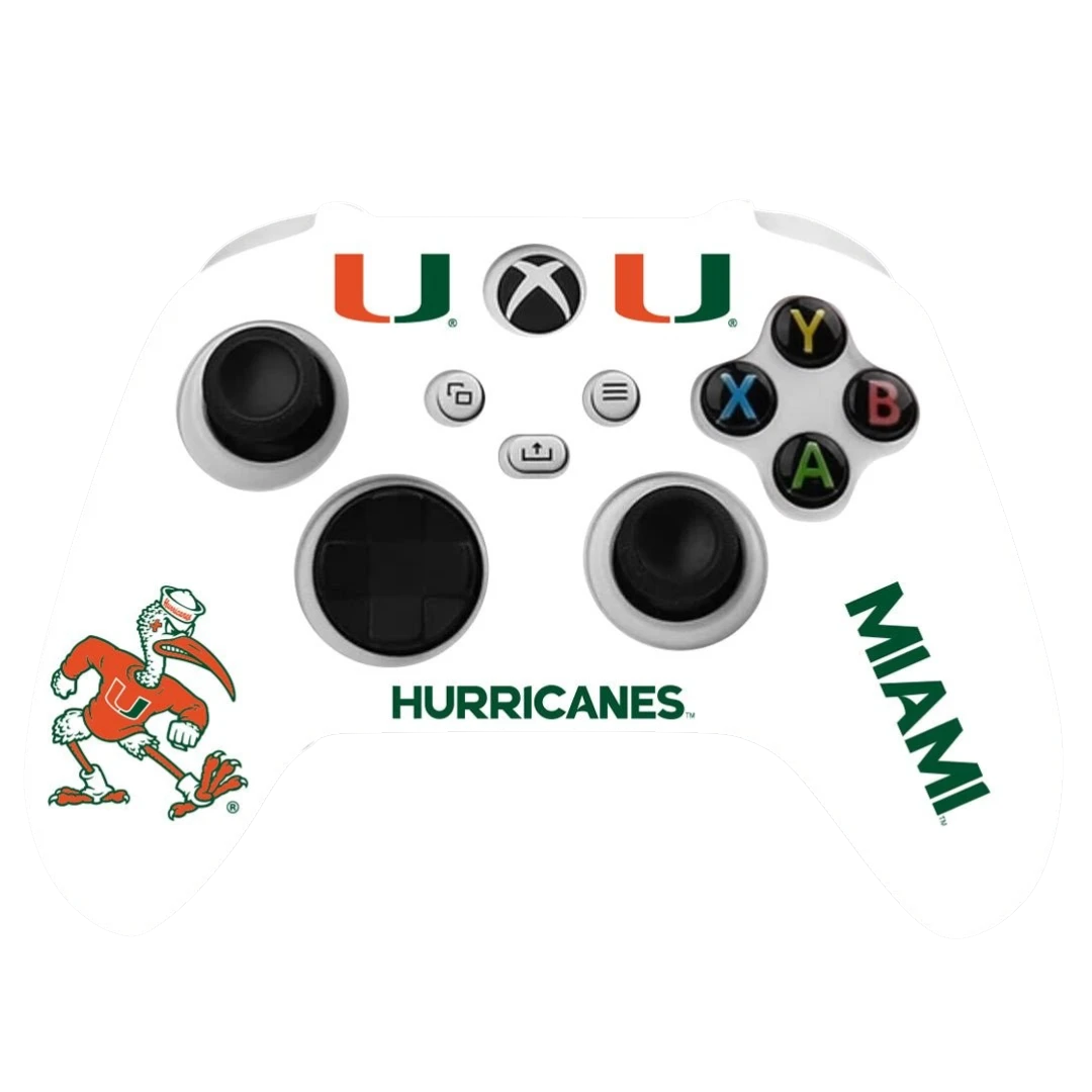 Miami Hurricanes VarsityGripz - Close-up of controller cover material