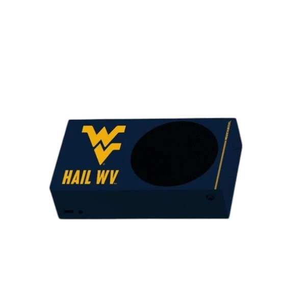 WVU Xbox VarsityWrapz - Close-up of console wrap material
